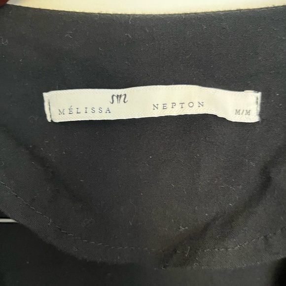 Melissa Nepton Black Open Front Cardigan size medium - Picture 5 of 5